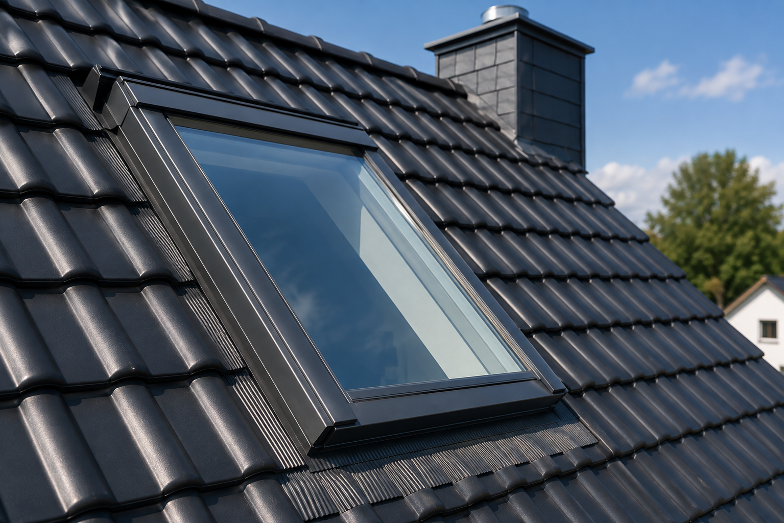 Fachgerecht eingebautes Dachfenster